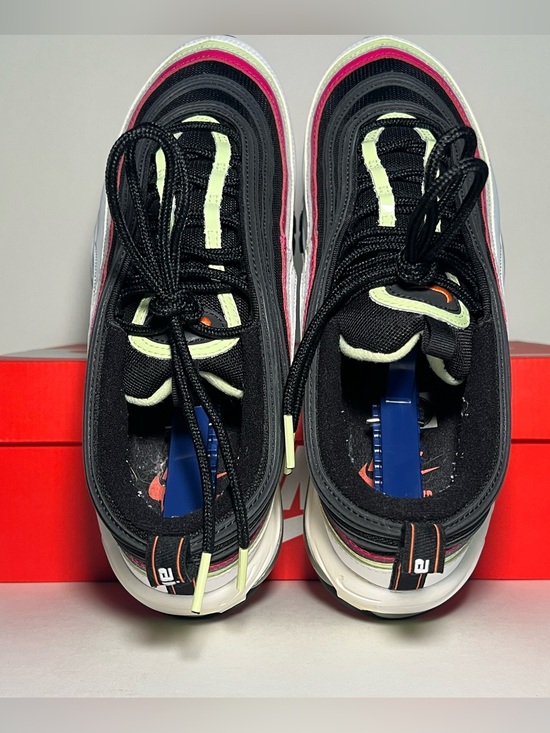 Nike Air Max 97 “WORLD TOUR” Black, White, Pink and Lime Sneakers